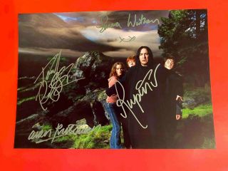 Alan Rickman Radcliffe Watson Grint Harry Potter Autograph Signed Photo 6x8