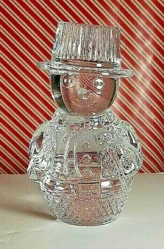 Waterford Crystal 6 " Snowman Sculpture/paperweight Nib