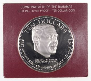 Better - 1974 The Bahamas 10 Dollars Sterling Silver Proof 176