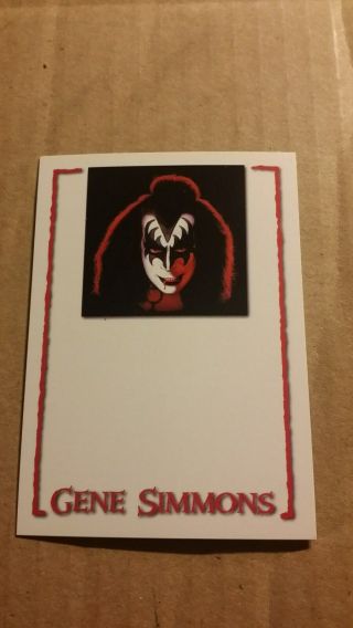Kiss 1997 Rare Gene Simmons Unsigned Autograph Card