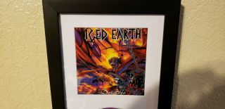 Iced Earth Autographed & Framed The Dark Saga CD Rock Memorabilia Heavy Metal 2