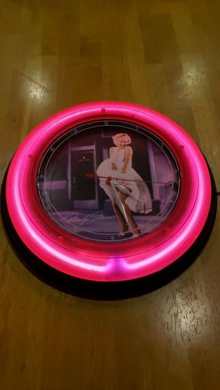 Marilyn Monroe Florescent Lighted Collectable Clock