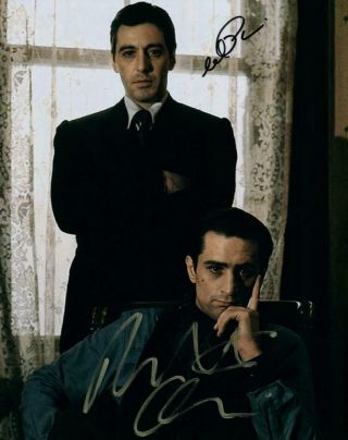Al Pacino Robert Deniro Signed 8x10 Photo Autographed Picture With