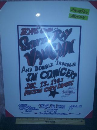 Stevie Ray Vaughan 12/13/ 1983 Concert Poster Austin City Limits Tv