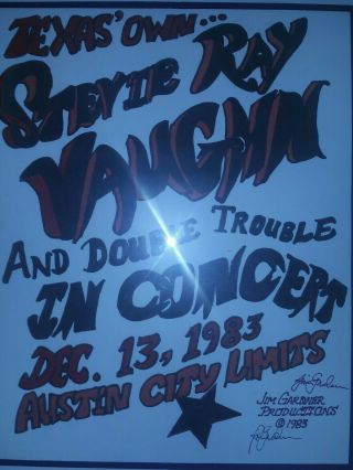 Stevie Ray Vaughan 12/13/ 1983 Concert Poster Austin City Limits TV 2