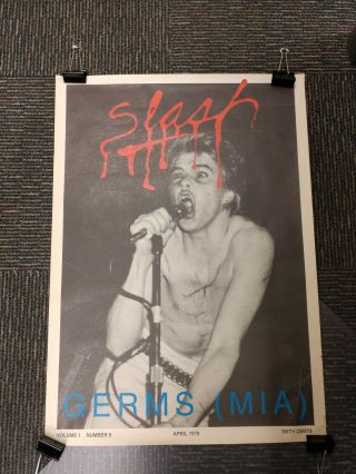 Germs Darby Crash Slash Punk Poster Los Angeles Mia
