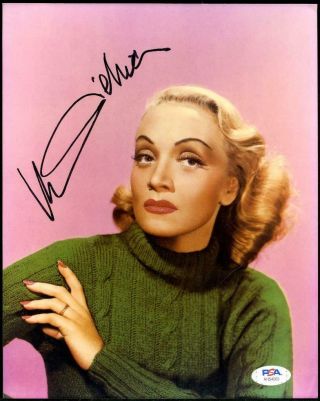 Marlene Dietrich (d.  1992) Actress Vintage Signed 8 X 10 Photograph Psa/dna