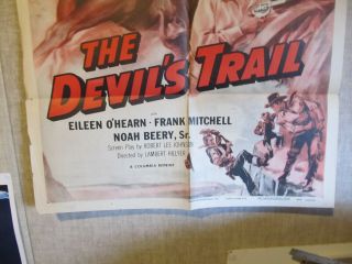 The Devil ' s Trail (48R55) ONE SHEET 27x41 Tex Ritter Bill Elliott 2