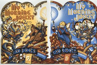 My Morning Jacket Red Rocks August 2&3 Burwell Reno Numbered & Signed Poster Set