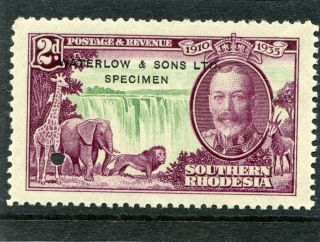 1935 Silver Jubilee Southern Rhodesia Waterlows Specimen/sample