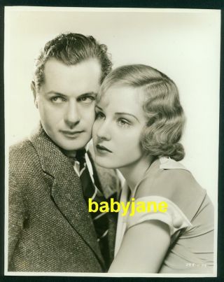 Robert Montgomery Madge Evans Vintage 7x9 Photo 1932 Lovers Courageous Dbl Wgt