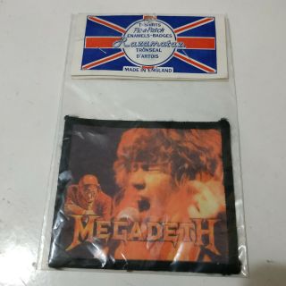 Vintage Megadeth 80s Patch Thrash Metal Heavy Metallica