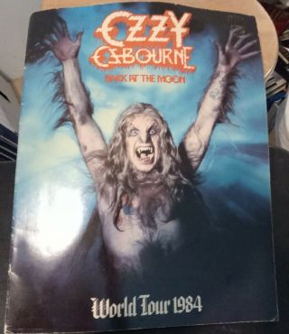 Vintage 1984 Ozzy Osbourne Bark At The Moon World Tour Program Jake E.  Lee