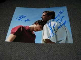 Timothee Chalamet/armie Hammer Signed 8x10 Photo Call Me By Your Name