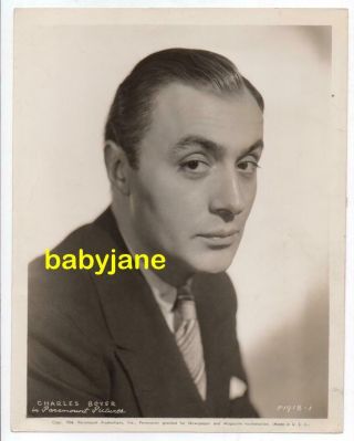 Charles Boyer Vintage 8x10 Photo 1934 Handsome Portrait Paramount Pictures 1