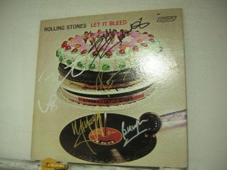 Rolling Stones Signed Lp Let It Bleed By 5 Members In The Group