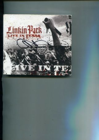 Chester Bennington / Linkin Park Signed " Live In Texas " Cd Cover / Bas Loa