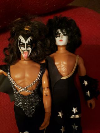 Vintage KISS GENE SIMMONS & Paul Stanley dolls,  1977 MEGO 2