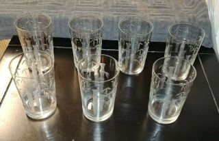 Noritake Sasaki Bamboo Set Of 7 Glasses Tumblers