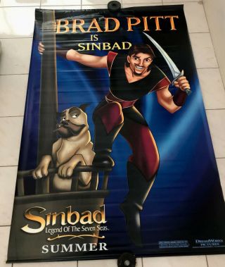 Sinbad: Legend Of The Seven Seas 4ftx6ft Vinyl Banner S/s Movie Poster 2003 Pitt