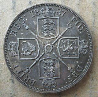 Great Britain Victorian Double Florin 1887.  Ep - 8650