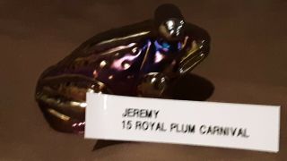 Boyd Crystal Art Glass - Jeremy,  the Frog - 15 Royal Plum Carnival 2