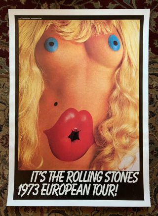 Rolling Stones 1973 Concert Poster - European Tour