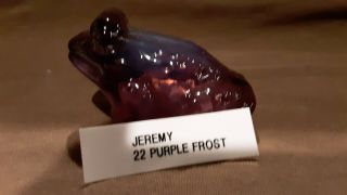 Boyd Crystal Art Glass - Jeremy,  The Frog - 22 Purple Frost