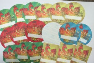 18 Queen Backstage Pass Satin Stickers Authentic 2006 Tour -