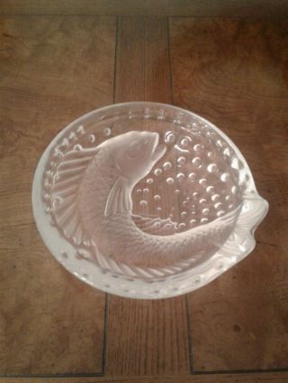 Lalique Concarneau Koi Fish 6” Bowl (cigar Ashtray)