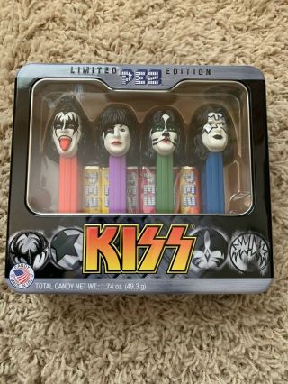 Kiss Limited Edition Pez Candy Dispenser Set Collector Tin 2012