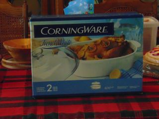 CorningWare French White 4 - Quart Oval Roaster with Glass Cover 2