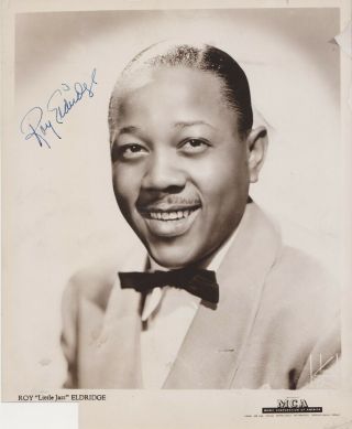 Roy Eldridge Vintage Signed Photo Autograph American Jazz Trumpet Player
