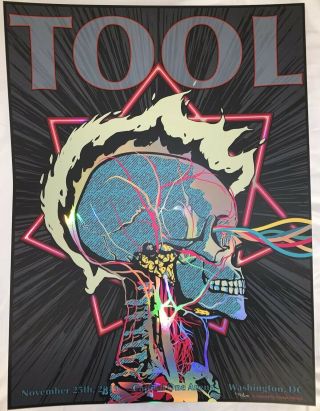 Tool Poster Washington Capitol 2019 Concert Tour Limited Edition Holographic
