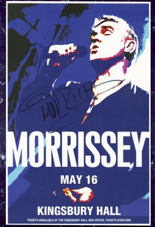 Morrissey Autographed Gig Poster The Smiths,  Meat Is Murder