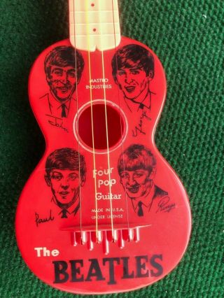 Beatles Four Pop Vintage Toy Guitar By Mastro