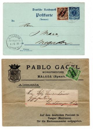 1900 - 1907 German Post Office In Morocco Cover (1) / Card (1).