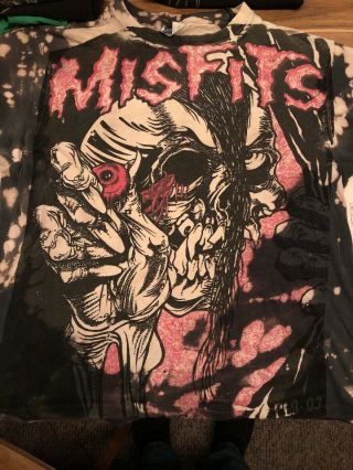 Vintage Misfits Die Die My Darling Large Print Shirt Danzig Xl Vtg Rare 80s