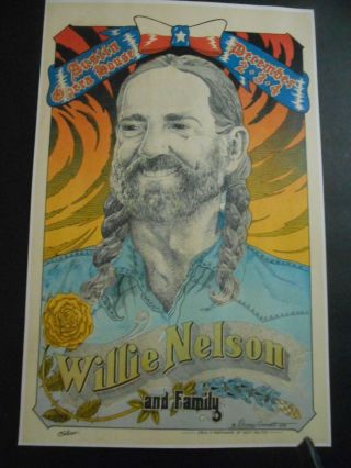 Org Willie Nelson 1979 Austin Opera House Poster By Danny Garrett Only 10 Made