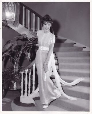 Loretta Young Gown Vintage 1950s Tv Show Portrait Photo