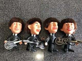 Rare Vintage 1964 Set Of 4 Remco Beatles Dolls Figures Nems Complete