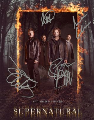 Supernatural Series Hand Signed Cast Of All 4 10x8