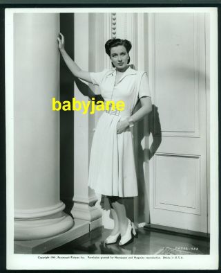 Patricia Morison Vintage 8x10 Photo Lovely Fashion Designed By Edith Head 1941