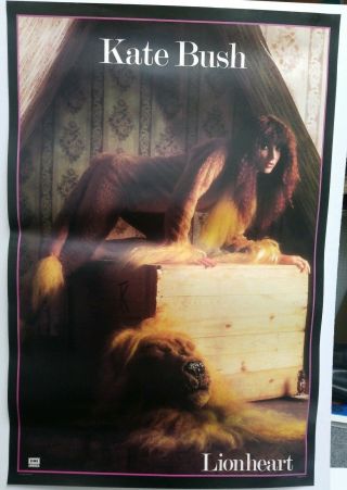 Vintage Poster Kate Bush " Lionheart " 1978 Emi Records Pop Rock 30 " ×20 " Rare