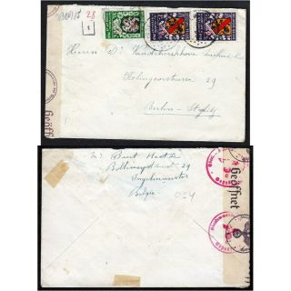 2322 - Belgium 1940 Nazi Germany Censor On Cover To Germany