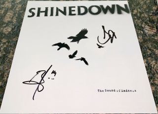 Shinedown Signed The Sound Of Madness 12x12 Album Photo Brent Smith Guaranteed