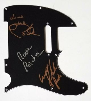 The Pointer Sisters Real Hand Signed Guitar Pickguard 1 Ruth Issa Anita