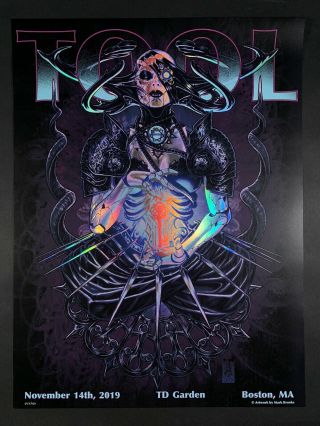 Tool Fear Inoculum Tour Poster Limited Edition Boston Td Garden 11/14/19 297/650