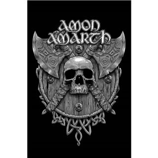 Amon Amarth Skull And Axe Textile Poster Flag