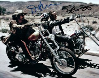 Peter Fonda Dennis Hopper Easy Rider Autographed Signed 8x10 Photo Picture,